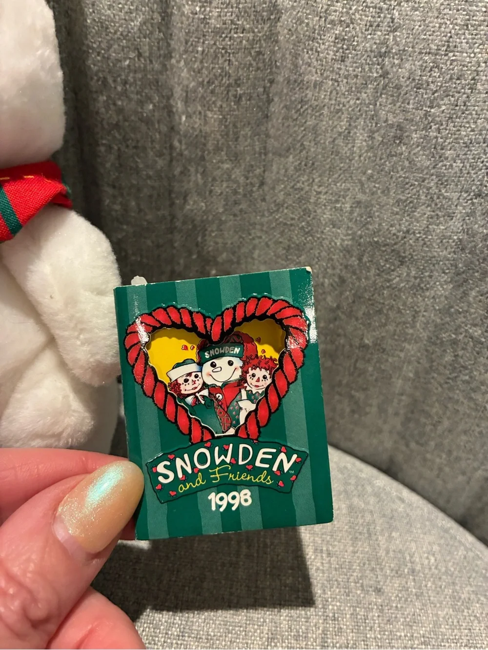 Snowden & Friends White Bunny Plush 1998 NWT - raggedy ann